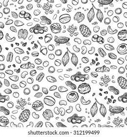 Vector Seamless Nuts Pattern