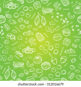 Vector seamless nuts set