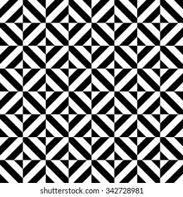 vector seamless optical rhombus pattern. endless texture black and white.
abstract geometric ornament background.
