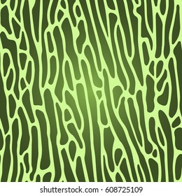 Vector Seamless Organic Coral Texture. Green. Isolated from gradient background. Modern colors of 2017