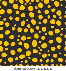 Vector seamless organic pattern with strokes. Hand drawn abstract geometric elements. Polka dots. Modern abstract poster, cover, card, fabric. Polkadot banner