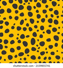 Vector seamless organic pattern with strokes. Hand drawn abstract geometric elements. Polka dots. Modern abstract poster, cover, card, fabric. Polkadot banner