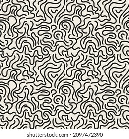 Vector seamless organic rounded shapes pattern. Abstract background.