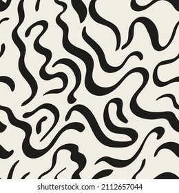 Vector seamless organic rounded shapes pattern. Abstract background.