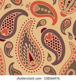 vector seamless orient paisley pattern