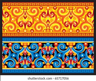 Vector Seamless Oriental Border