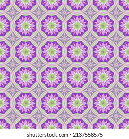 Vector, Seamless, Oriental-Inspired Image of Rectilinear Figures in Pink Tones. Possible Applications in Design and Textiles