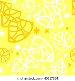 Vector. Seamless ornament with christmas tree in color 100. More seamless see in portfolio