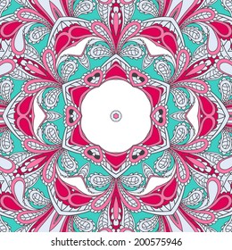 Vector seamless ornament. Floral wallpaper tile.