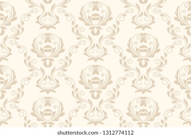 Vector seamless ornament on background. Floral ornament on background. Wallpaper pattern. Vector illustration