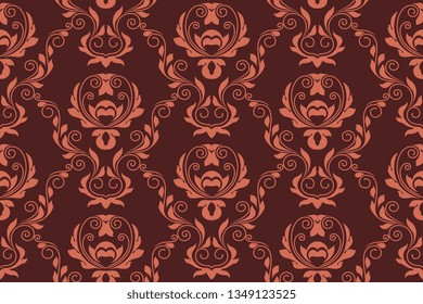 Vector seamless ornament on background. Floral ornament on background. Wallpaper pattern. Vector illustration