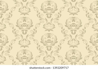 Vector seamless ornament on background. Floral ornament on background. Wallpaper pattern. Vector illustration
