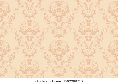 Vector seamless ornament on background. Floral ornament on background. Wallpaper pattern. Vector illustration