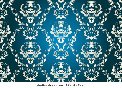 Vector seamless ornament on background. Floral ornament on background. Texture for wallpapers and backgrounds. Wallpaper pattern. Vector illustration