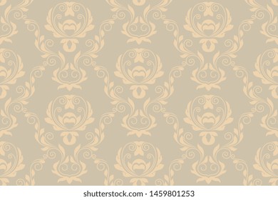 Vector seamless ornament on background. Floral ornament on background. Texture for wallpapers and backgrounds. Wallpaper pattern. Vector illustration