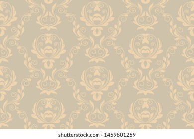 Vector seamless ornament on background. Floral ornament on background. Wallpaper pattern. Vector illustration