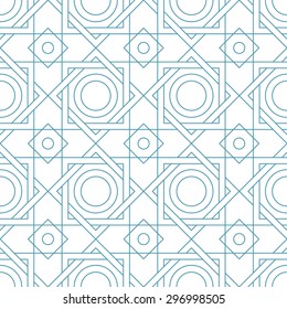 Vector seamless ornament pattern in arabic style. Abstract background