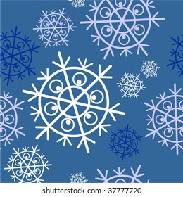 Vector. Seamless ornament snowflake  in color  34. More seamless see in portfolio
