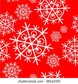 Vector. Seamless ornament snowflake  in color  35. More seamless see in portfolio