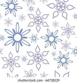 Vector. Seamless ornament snowflake  in color 467