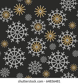 Vector. Seamless ornament snowflake  in color 470