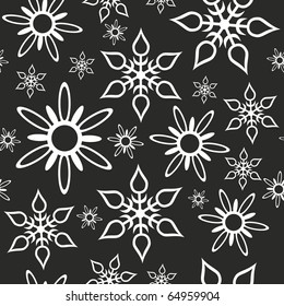 Vector. Seamless ornament snowflake  in color 469