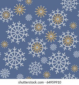 Vector. Seamless ornament snowflake  in color 471