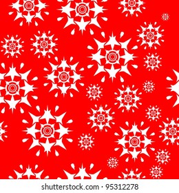 Vector. Seamless ornament snowflake  in color 491