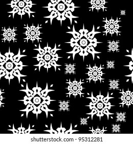 Vector. Seamless ornament snowflake  in color 494