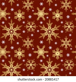 Vector. Seamless Ornament with Snowflakes