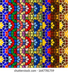 Vector seamless ornamental eastern pattern set.