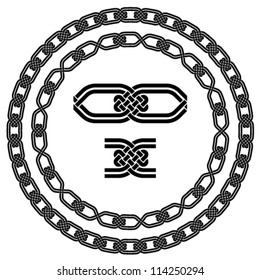 vector seamless ornamental knot frames