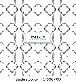 Vector seamless ornamental pattern - geometric design. Abstract trendy background. Grid creative texture.