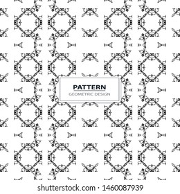Vector seamless ornamental pattern - geometric design. Abstract trendy background. Grid creative texture.