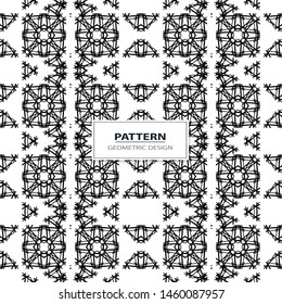 Vector seamless ornamental pattern - geometric design. Abstract trendy background. Grid creative texture.
