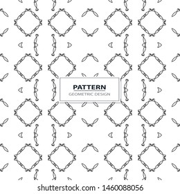 Vector seamless ornamental pattern - geometric design. Abstract trendy background. Grid creative texture.