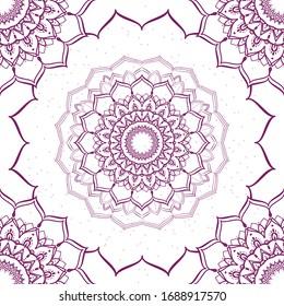 Vector de fondo blanco ornamental sin fisuras con un delgado patrón oriental negro. Patrón con mandalas. Patrón