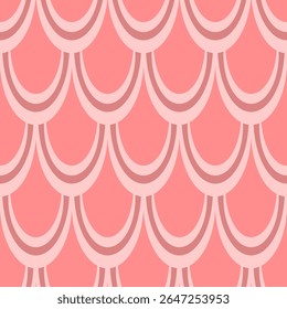 Vector seamless overlapping pattern, fish scale print. Beautiful asian style design for textile, wallpaper, wrapping paper.