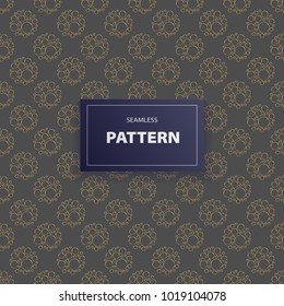 Vector seamless packaging template with gold gradient for luxury products.Vector illustration. eps10