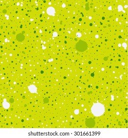 Vector seamless paint splatter pattern. Grunge spotted background with paint blobs. Backdrop with paint splashes. Colorful repetitive textile pattern. EPS10.
