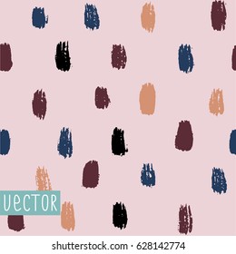 Vector seamless paint strokes pattern