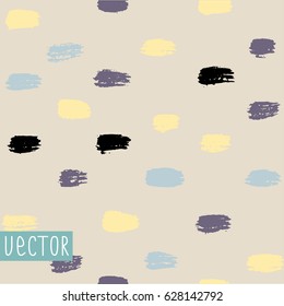 Vector seamless paint strokes pattern