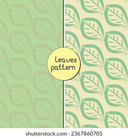 Vector seamless painted leaves  pattern. The idea for design product decoration, textile decoration. 