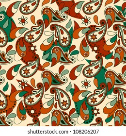 vector seamless paisley background