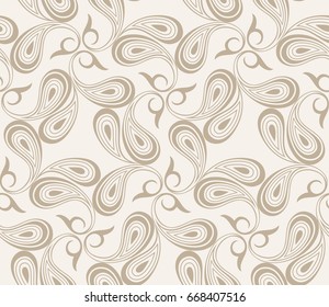 Vector seamless paisley background