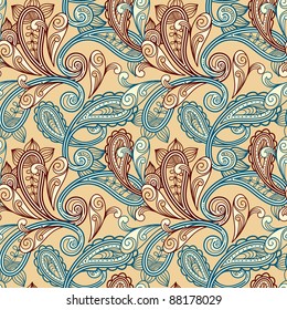 vector seamless paisley background