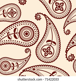 Vector Seamless Paisley Pattern