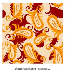 vector seamless paisley pattern. clipping mask