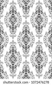 Patrón de paisley sin vectores. Estilo étnico