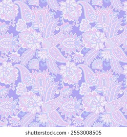 Nahtloses Paisley-Muster. Handgezeichneter Vintage-Blumen-Hintergrund. Dekorative Ornament Hintergrund für Stoff, Textil, Umschlagpapier, Karte, Einladung, Tapete, Web-Design